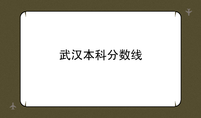 武汉本科分数线