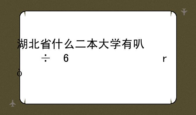 湖北省什么二本大学有可能升为一本？